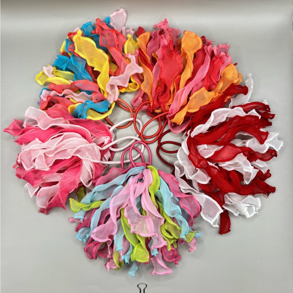 Vintage 10 Pc Gymboree Hair Accessory Lot Long Wavy Ribbon Elastics 2006-2010